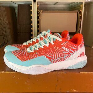 MOOLAH Women's Size 11 Neovolt Low Aqua Red Basketball Lace Up Shoes 212007034